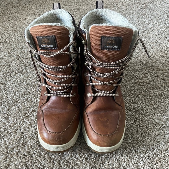 Timberland Gently Used Men's Raystown Waterproof Leather Brown Boots Size 7.5 - Picture 2 of 16